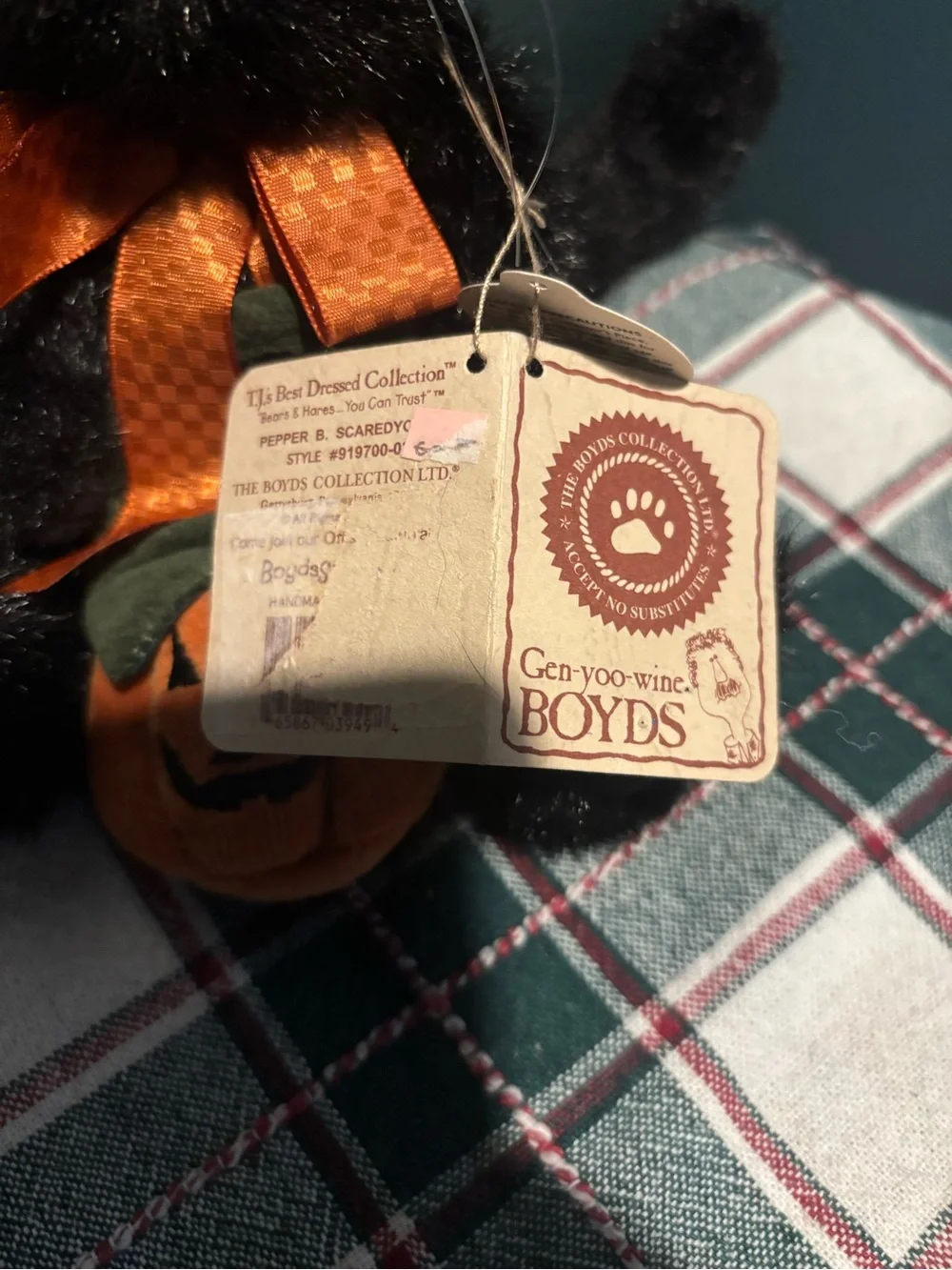 Boyd’s Bears Pepper B Scaredycat Gorgeous Plush Cat